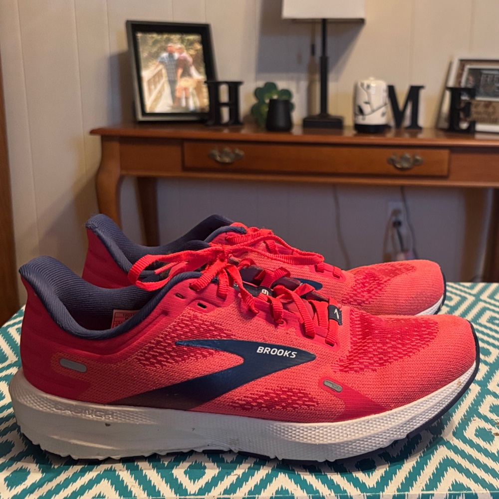 Brooks Scarlet and Navy Athletic Shoes